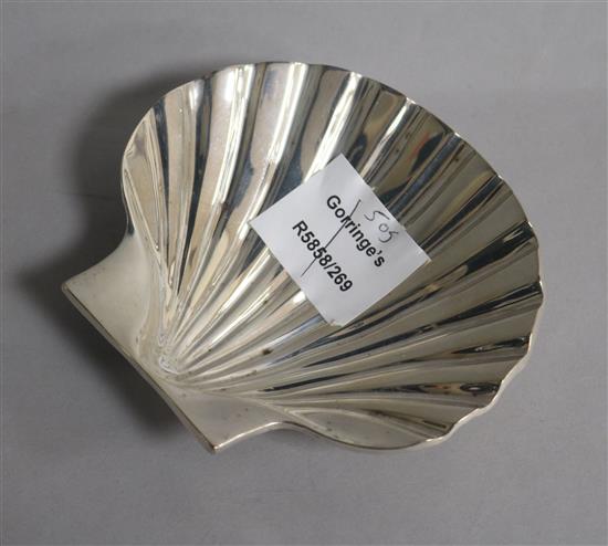 A modern silver butter shell by C.J Vander Ltd, London, 1966,